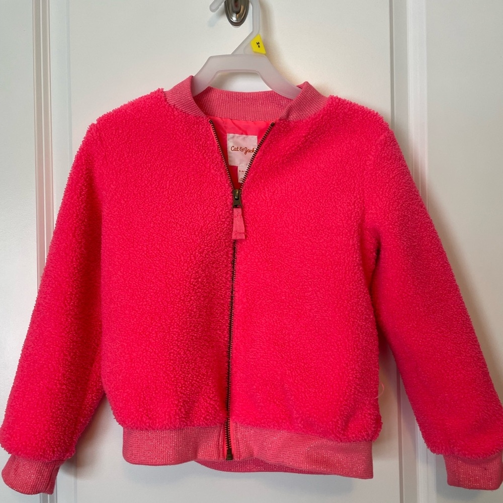 Hot Pink Bomber Style Jacket